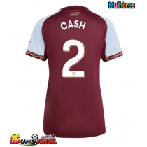 Camisa de Futebol Aston Villa Matty Cash #2 Equipamento Principal Mulheres 2025-26 Manga Curta